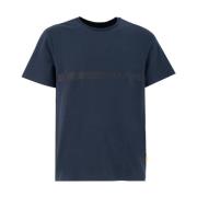 Parajumpers Minimalistisk Crew-neck T-shirt med Front Print Blue, Herr