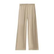 Fabiana Filippi Beige Wide Leg Satinbyxor Beige, Dam