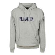 Pleasures Grå Logo Hoodie Gray, Herr