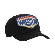 Dsquared2 Wrestling Patch Baseball Cap Svart Black, Herr