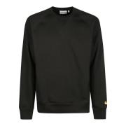 Carhartt Wip Långärmad Bomullssweatshirt Black, Herr