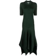 Stella McCartney Asymmetrisk Ribbstickad Klänning Green, Dam