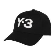 Y-3 Canvas Baseballkeps med Broderad Logotyp Black, Herr