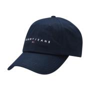 Tommy Jeans Linjär Logo 6 Panel Keps Blue, Dam