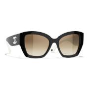 Chanel Ch6058 165651 Sunglasses Black, Dam