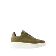 Alexander McQueen Khaki Läder Oversize Sneakers Green, Herr