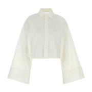 MM6 Maison Margiela Vit skjorta i poplin - Klassisk stil White, Dam