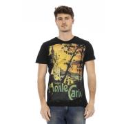 Trussardi Casual T-shirt med rund hals Black, Herr