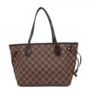 Louis Vuitton Vintage Pre-owned Tyg axelremsvskor Brown, Dam