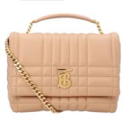 Burberry Laeder handvskor Beige, Dam