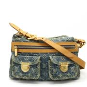 Louis Vuitton Vintage Pre-owned Canvas crossbodyvskor Blue, Dam