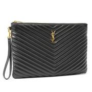 Yves Saint Laurent Vintage Pre-owned Laeder kuvertvskor Black, Dam