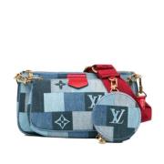 Louis Vuitton Vintage Pre-owned Denim crossbodyvskor Blue, Dam