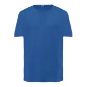 Malo Blå linne T-shirt med präglad finish Blue, Herr