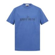 Stone Island T-shirt med logotyp Blue, Herr