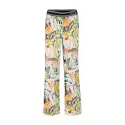 Marc Cain Flora-Fauna Wide-Leg Byxor Multicolor, Dam