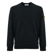 Stone Island Blå Ekologisk Bomull Logo Tröja Blue, Herr