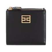 Elisabetta Franchi Svart Syntetiskt Läder Bifold Plånbok Black, Dam