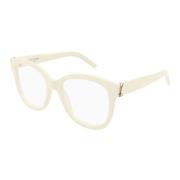 Saint Laurent Stilfulla Glasögon för Modeentusiaster Beige, Unisex