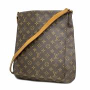 Louis Vuitton Vintage Pre-owned Tyg axelremsvskor Brown, Dam