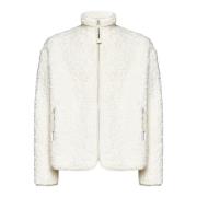 Jil Sander Faux-Shearling Zipped Cardigan Kappor Beige, Herr