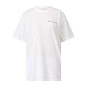 Anine Bing Stiligt Logotyp T-shirt White, Dam