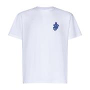 JW Anderson Ankare-patch Vit Bomull T-shirt White, Herr