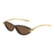 Bottega Veneta Bv1390S 002 Sunglasses Brown, Dam