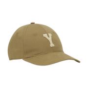 Saint Laurent Y Patch Beige Bomull Hatt Italien Beige, Herr