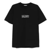 Barrow Svart Crew Neck T-shirt med Logo Black, Herr