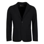 Herno Klassisk Blazer med Reverskrage Black, Herr