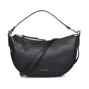 Coccinelle Svart läder hobo väska Black, Dam