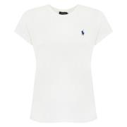 Polo Ralph Lauren Vit Logotyp Broderad Dam T-shirt White, Dam