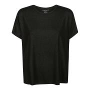 Majestic Filatures Kortärmad Rund Hals T-shirt Black, Dam