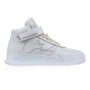 Dsquared2 Herrhöga Sneakers med Snörning, Kardborre White, Herr