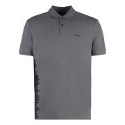 Hugo Boss Bomullspolo med ribbade kanter Gray, Herr