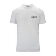 Dsquared2 Herr Grafisk Tryck Bomull T-shirt White, Herr