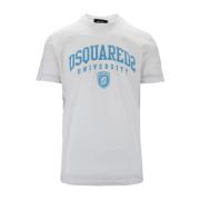 Dsquared2 Herr Crew Neck Bomull T-shirt White, Herr