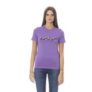 Baldinini Lila Bomull Dam T-shirt Trend Purple, Dam