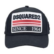 Dsquared2 Präglad Logga Baseball Cap Fibbia Black, Unisex