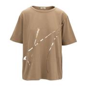 Herno Herr Grafisk Tryck T-shirt Brown, Herr