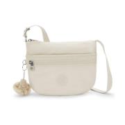 Kipling Kompakt Crossbody-väska med Flera Fickor Beige, Unisex