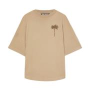 Palm Angels Beige T-shirts och Polos Beige, Herr