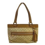 Louis Vuitton Vintage Pre-owned Canvas axelremsvskor Beige, Dam