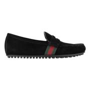 Gucci Suede Slip-On Loafers Black, Herr