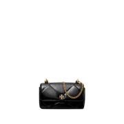 Tory Burch Svart Diamond Quilt Mini Flap Väska Black, Dam