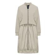 BomBoogie Bi-material parkas, ofodrad Beige, Dam