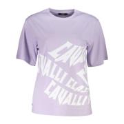 Cavalli Class Lila Kortärmad Slim Fit T-shirt Purple, Dam