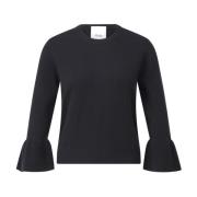 Allude Kashmir 3/4 Ärm Pullover Black, Dam