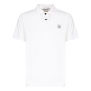 Stone Island Vita T-shirts och Polos med Logotyp White, Herr